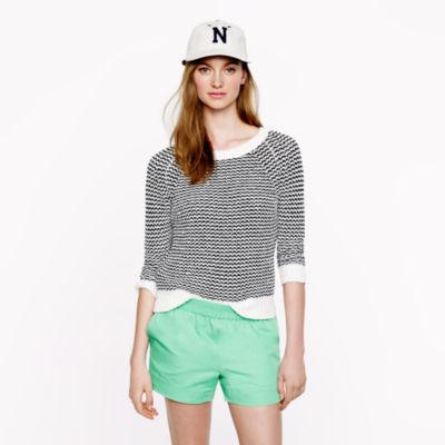 Cotton faille pull-on short
