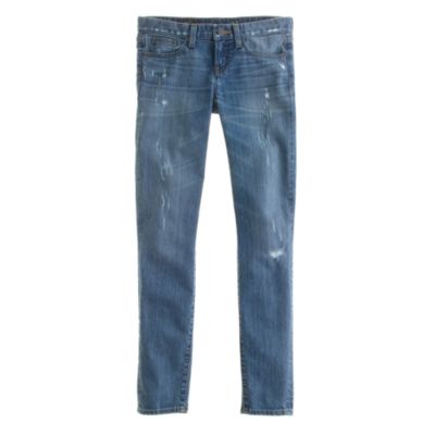 Toothpick jean in distressed Cone&reg; denim