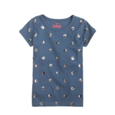 Girls' sequin dot tee