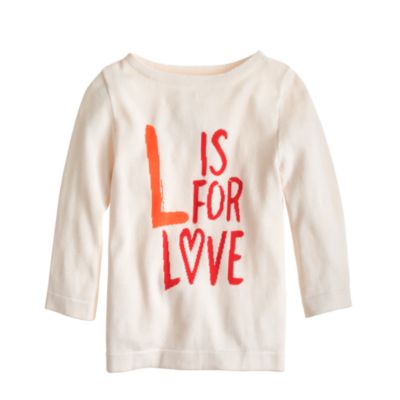 Girls' L is for love popover