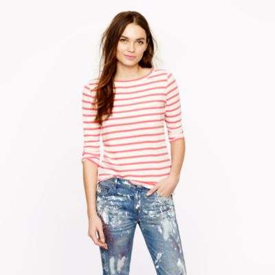 Long-sleeve pocket tee in stripe