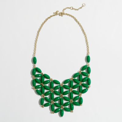 Factory abstract flower bib necklace