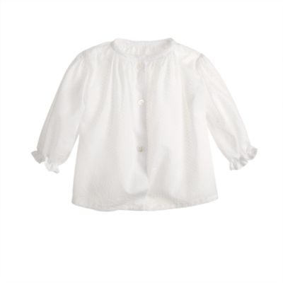 Maki&eacute; swiss-dot baby top