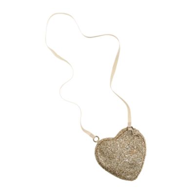 Girls' glitter heart purse