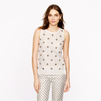 Collection embellished poplin shell