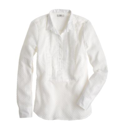 Swiss dot tuxedo shirt