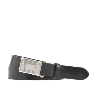 Classic leather belt with removable buckle