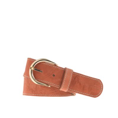 Vintage leather wide belt