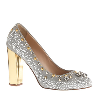 Collection Etta crystal and stud pumps