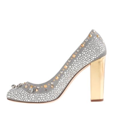 Collection Etta crystal and stud pumps
