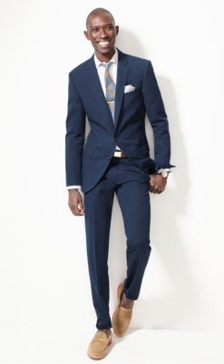 Ludlow suit jacket with double vent in Japanese seersucker