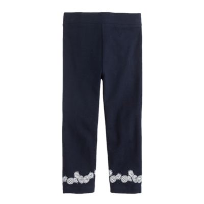 Girls' everyday capri leggings in pineapple hem