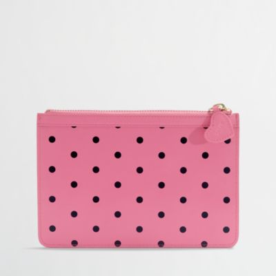 Factory dotted leather clutch