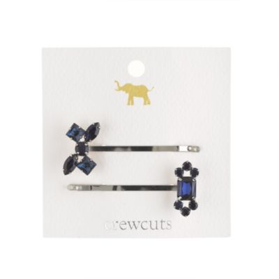 Girls' vintage stone bobby pin two-pack