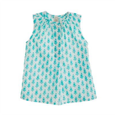 Baby tunic in thistle print