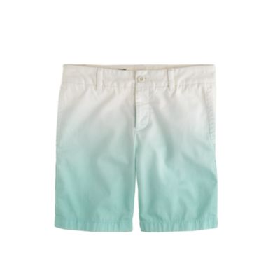 Broken-in boyfriend chino short in dip-dye