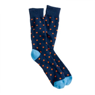 Medium-dot cotton socks