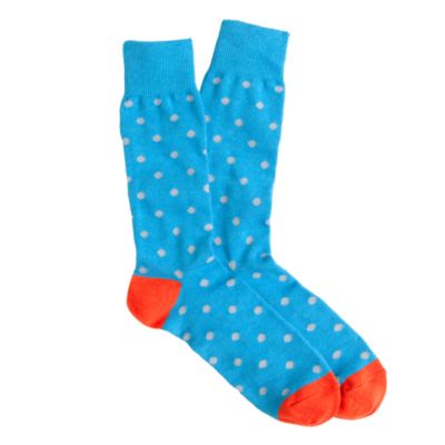 Medium-dot cotton socks