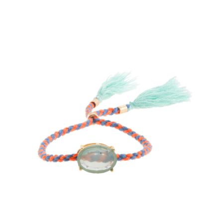 Girls' tassel friendship bracelet with milky stone
