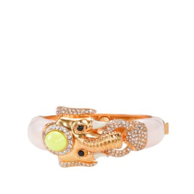 Enamel and pav&eacute; elephant bracelet