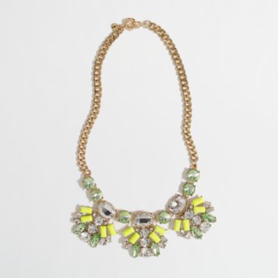 Factory neon crystal fan necklace