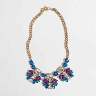 Factory neon crystal fan necklace