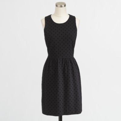 Factory ponte dress in velvet dot