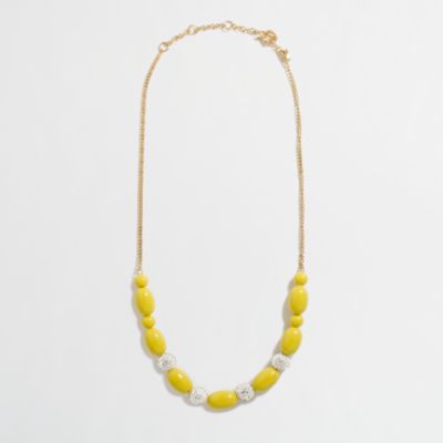 Factory bead and crystal necklace