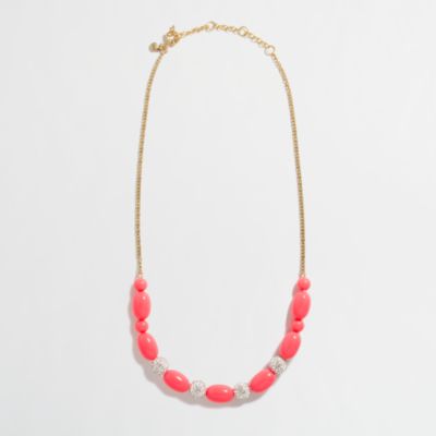 Factory bead and crystal necklace