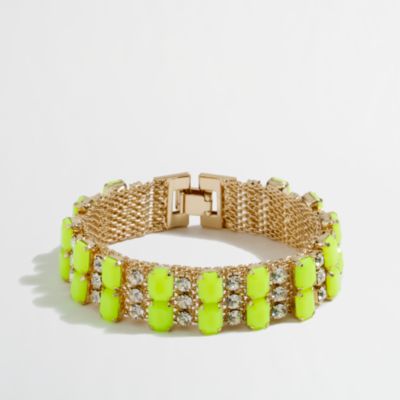 Factory crystal and neon stone bracelet