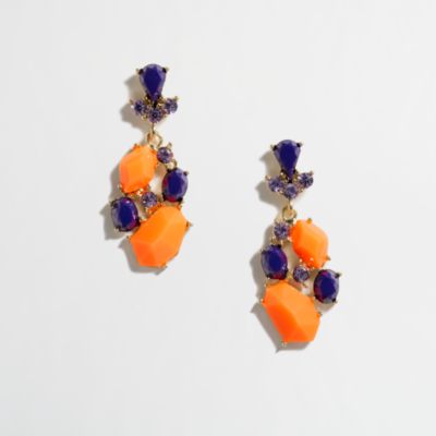 Factory crystal and stone chandelier earrings