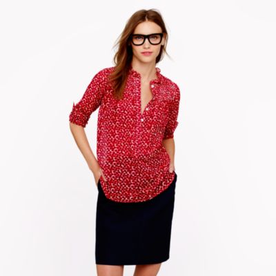 Liberty ruffled popover in Xanthe sunbeam print