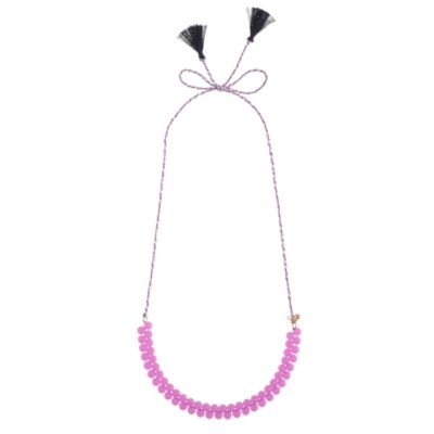Girls' tassel-tie beaded necklace