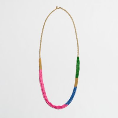 Factory colorblock chainlink necklace