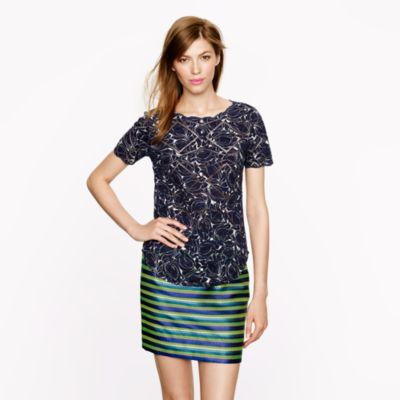 Printed eyelet top