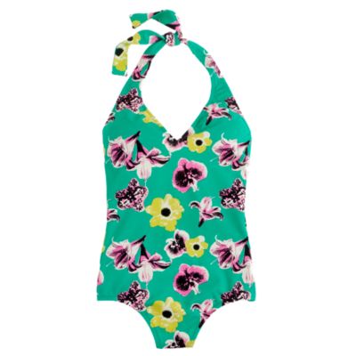 Punk floral halter tank