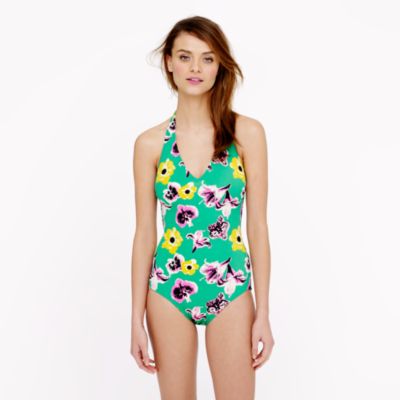 Punk floral halter tank