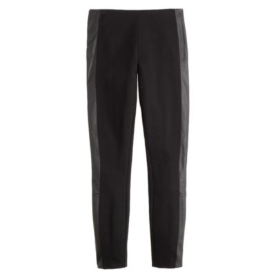 Pixie pant in leather tuxedo stripe