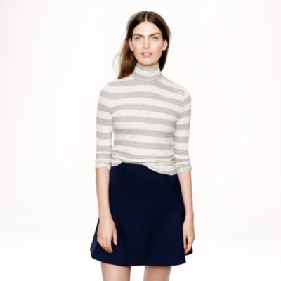 Tissue turtleneck tee in heather stripe