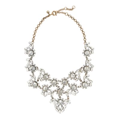 Crystal floral statement necklace