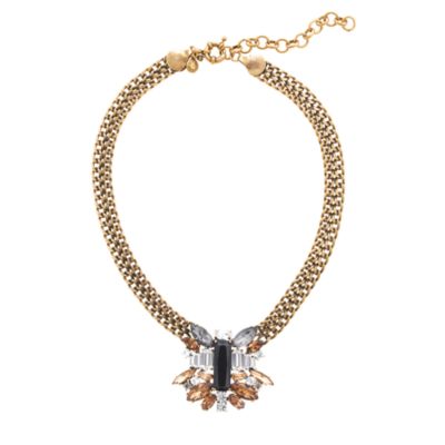 Piled stone necklace