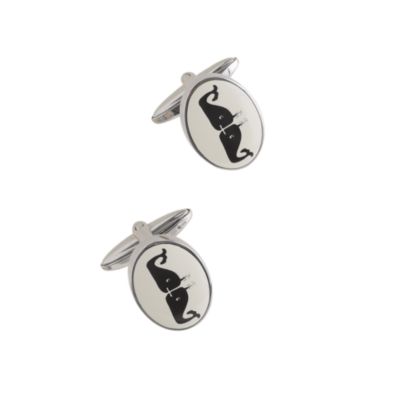 Kissing whale cuff links