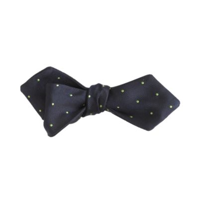 Silk bow tie in sea glass dots