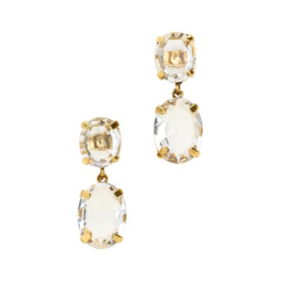 Oval glass earrings