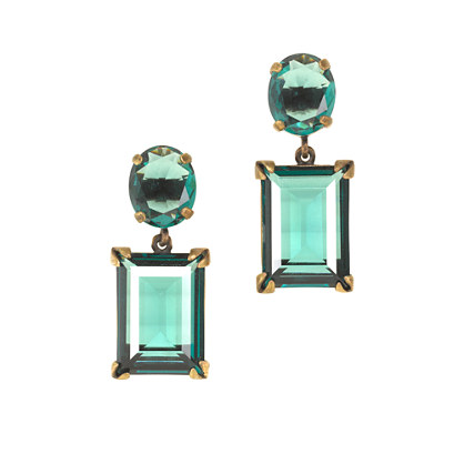 Glass island drop earrings