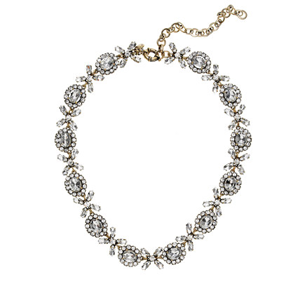 Crystal floral garland necklace