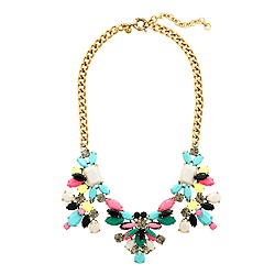 Technicolor floral necklace