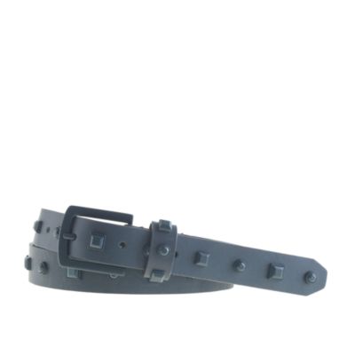 Painted stud leather belt