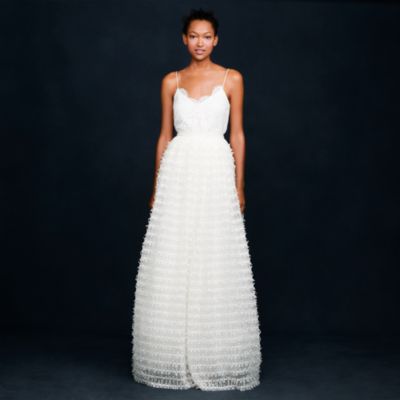 Ribbon and tulle ball gown skirt
