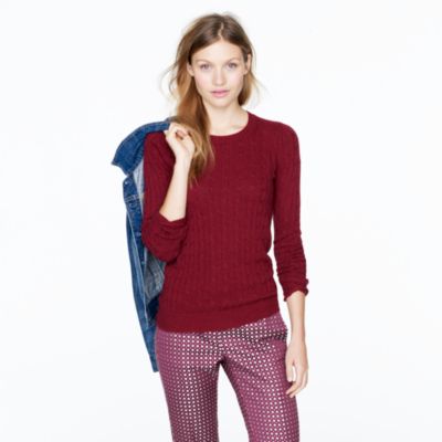 Cambridge cable crewneck sweater